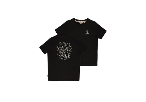 Moodstreet Moodstreet Boys t-shirt front + back print Black