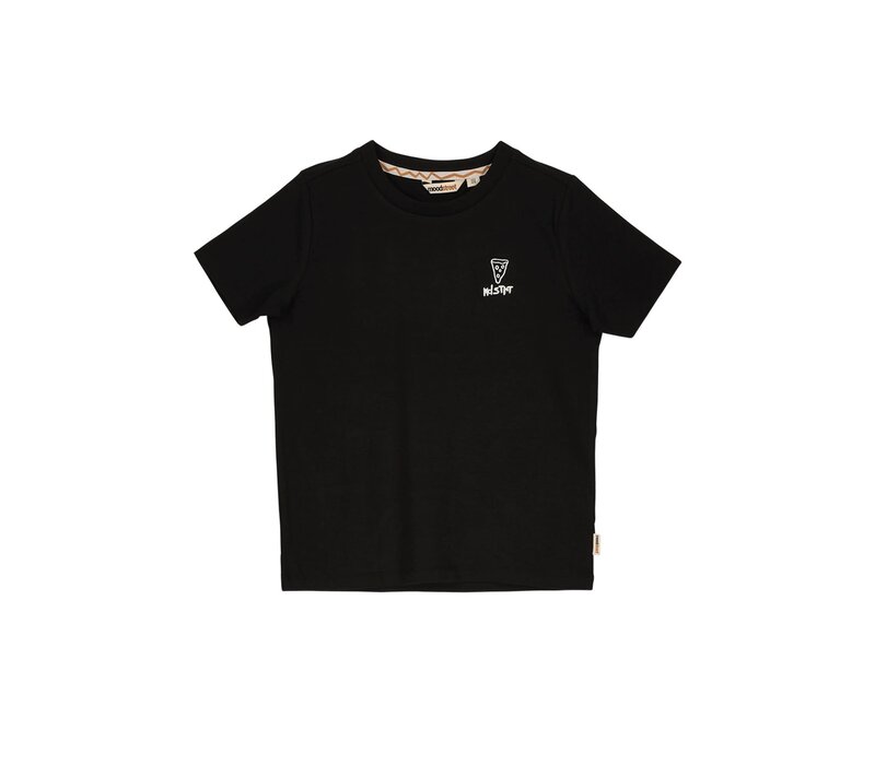Moodstreet Boys t-shirt front + back print Black