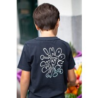 Moodstreet Boys t-shirt front + back print Black