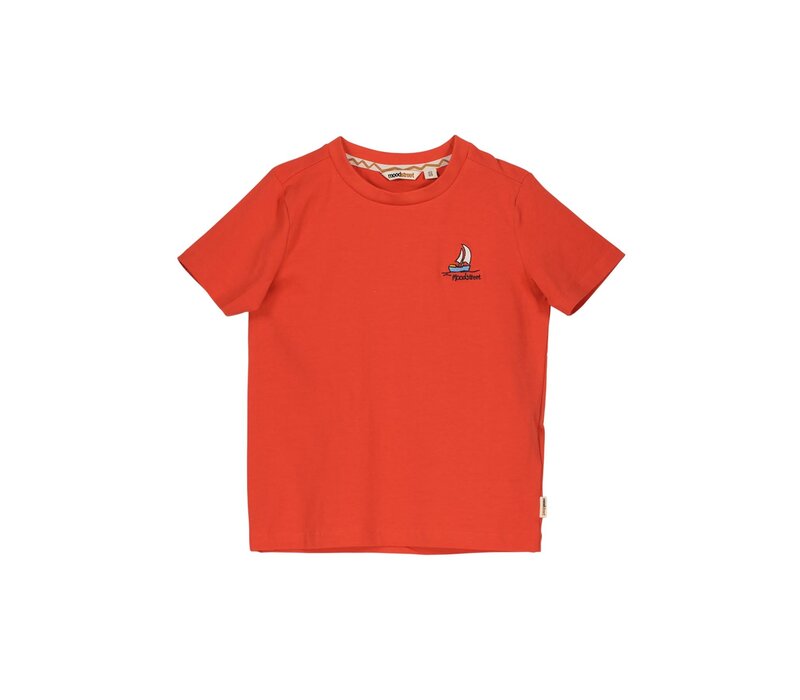 Moodstreet Boys t-shirt front + back print Red