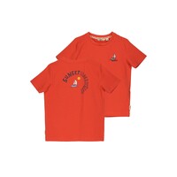 Moodstreet Boys t-shirt front + back print Red