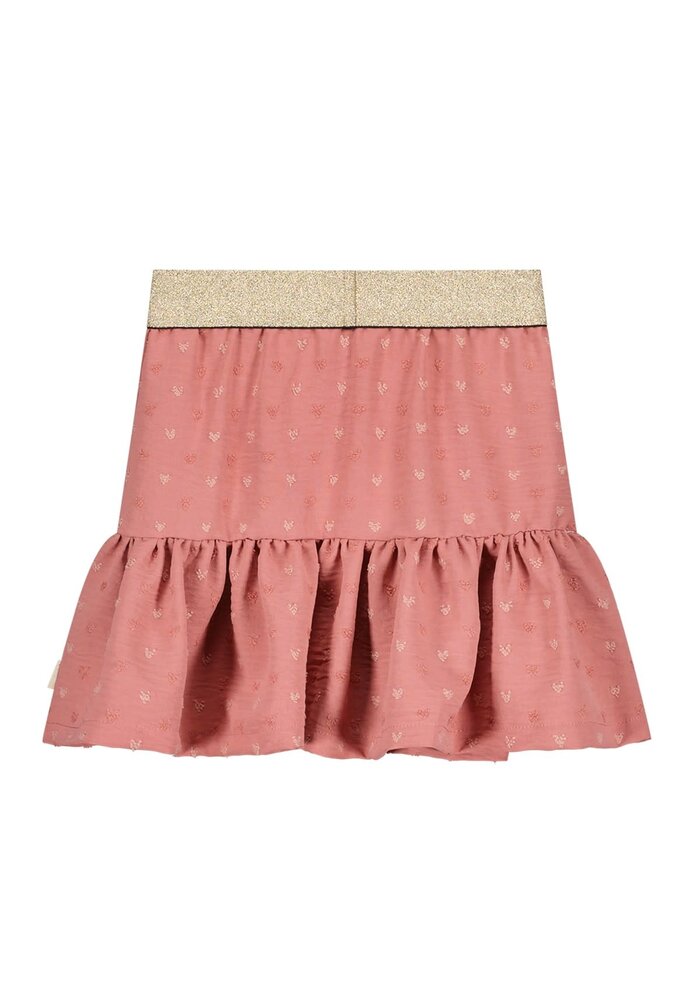 Moodstreet Girls skirt structure ruffle Dusty Rose