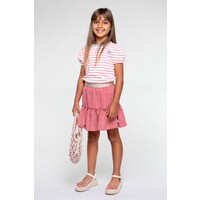 Moodstreet Girls skirt structure ruffle Dusty Rose