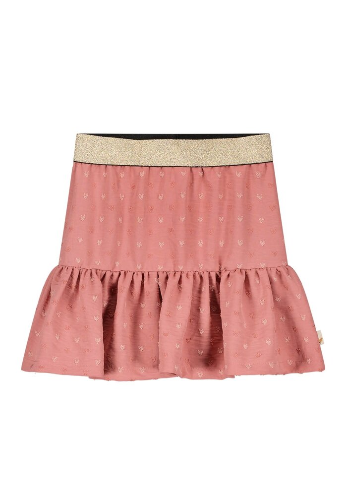 Moodstreet Girls skirt structure ruffle Dusty Rose