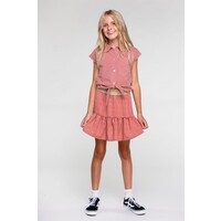 Moodstreet Girls skirt structure ruffle Dusty Rose