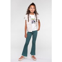 Moodstreet Girls flare pant structure Evergreen