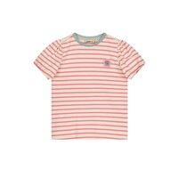 Moodstreet Girls t-shirt stripe badge Pink