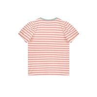 Moodstreet Girls t-shirt stripe badge Pink