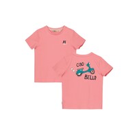 Moodstreet Girls t-shirt front + back print Pink