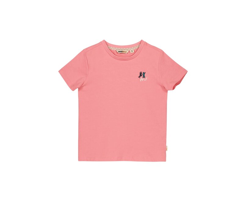 Moodstreet Girls t-shirt front + back print Pink
