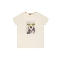 Moodstreet Girls t-shirt chest print Warm White