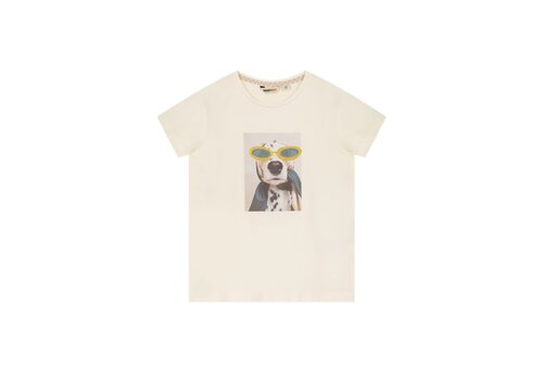 Moodstreet Moodstreet Girls t-shirt chest print Warm White