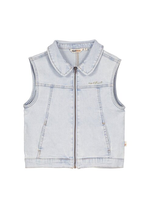Moodstreet Moodstreet Girls denim gilet Extra Light Blue