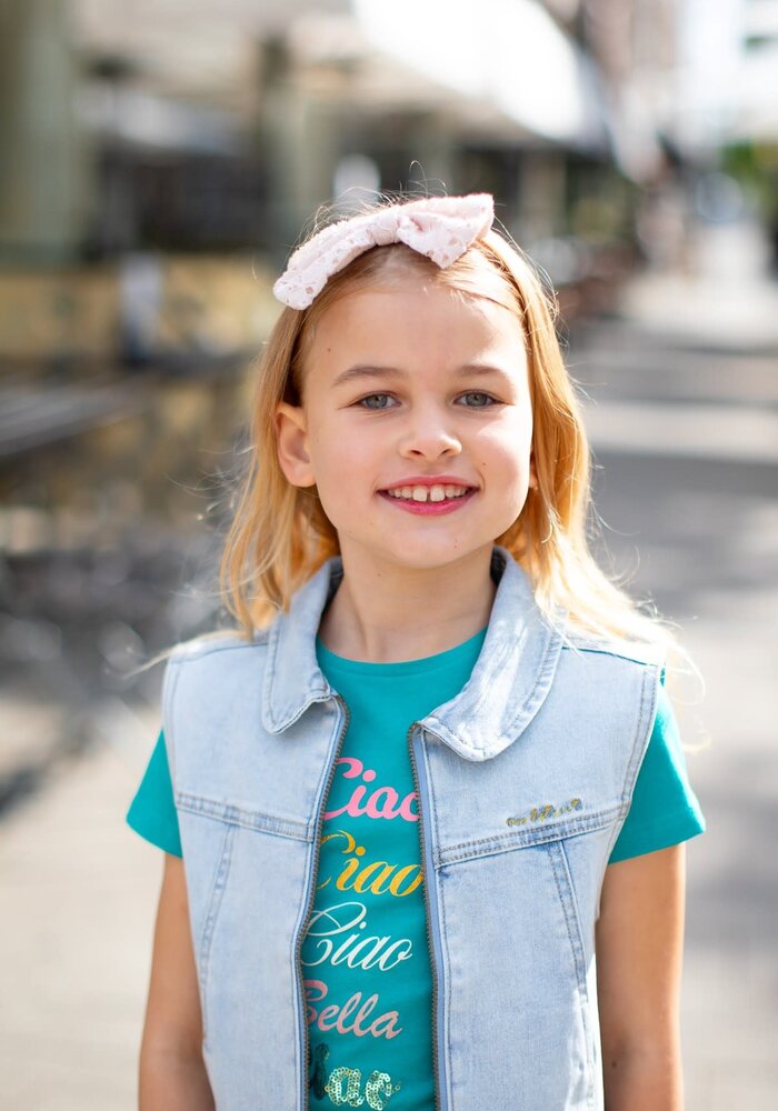 Moodstreet Girls denim gilet Extra Light Blue