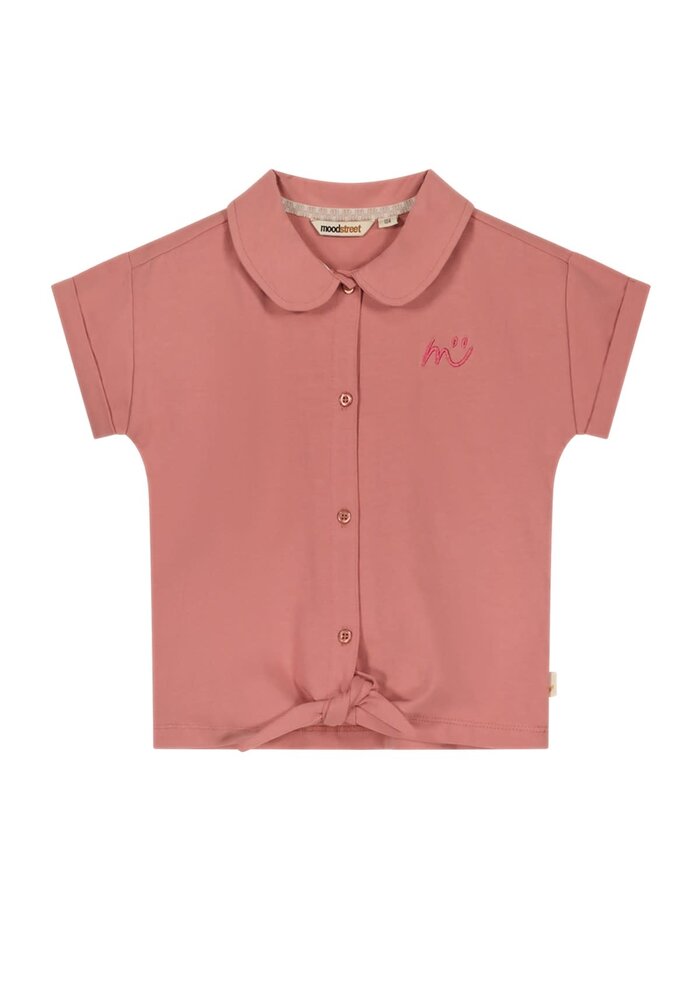 Moodstreet Girls blouse knot Dusty Rose