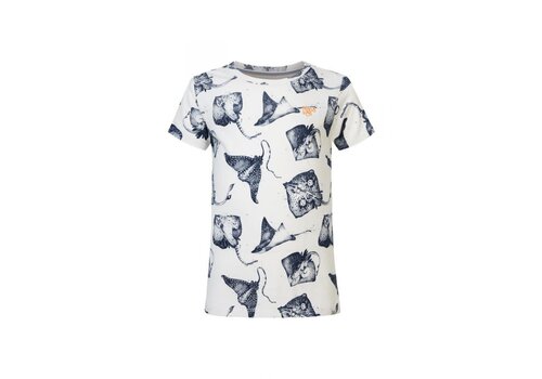 Noppies Noppies Boys Tee Duson short sleeve all over print Whisper White