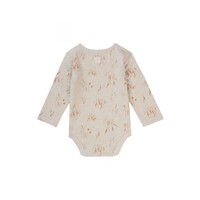 Noppies Unisex Romper Beckemeyer long sleeve Oatmeal