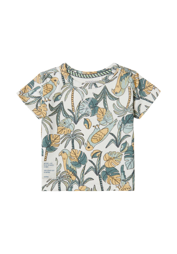 Noppies Boys Tee Banning short sleeve allover print Whitecap Gray