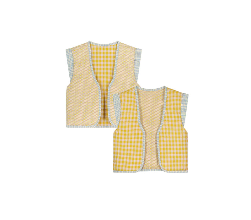 Moodstreet Girls revisersible gilet Yellow