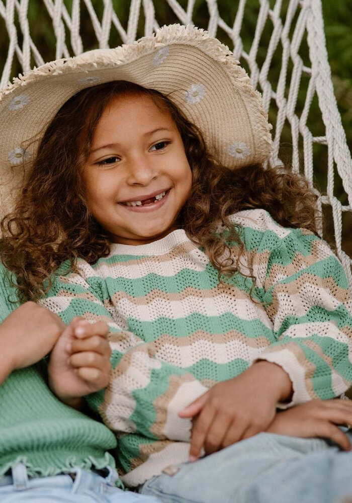 Daily Seven Knitted Sweat Fancy Camel sand