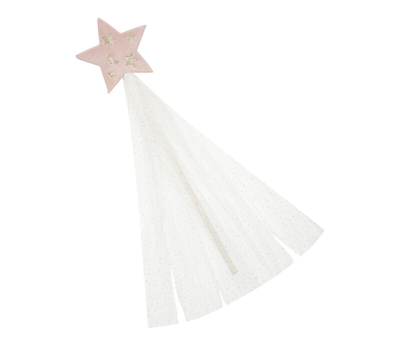 MIMI&LULA Stars And Moon Velvet Wand - Pink