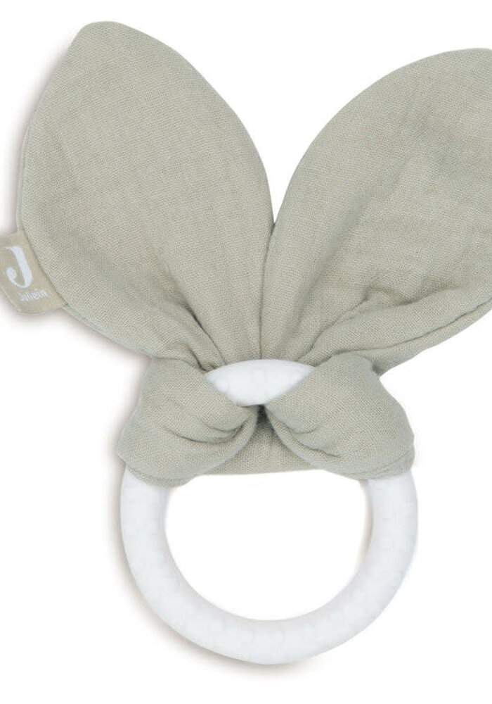 Jollein Bijtring siliconen Bunny ears Olive Green