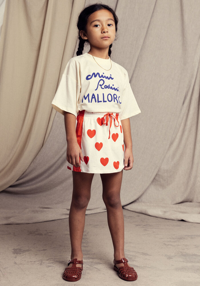 Mini Rodini Hearts aop skirt Red
