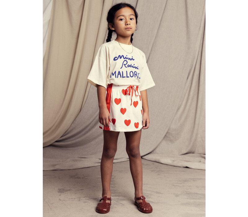 Mini Rodini Hearts aop skirt Red