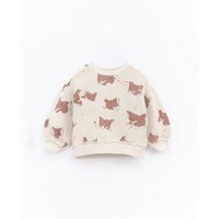 PlayUp Printed PRINTED FLEECE SWEATER OAT