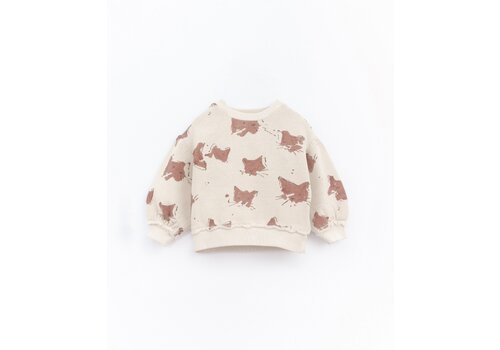 PlayUp PlayUp Printed PRINTED FLEECE SWEATER OAT