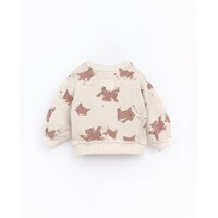 PlayUp Printed PRINTED FLEECE SWEATER OAT