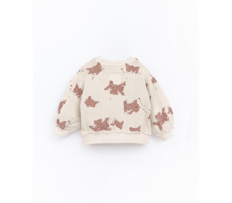PlayUp Printed PRINTED FLEECE SWEATER OAT