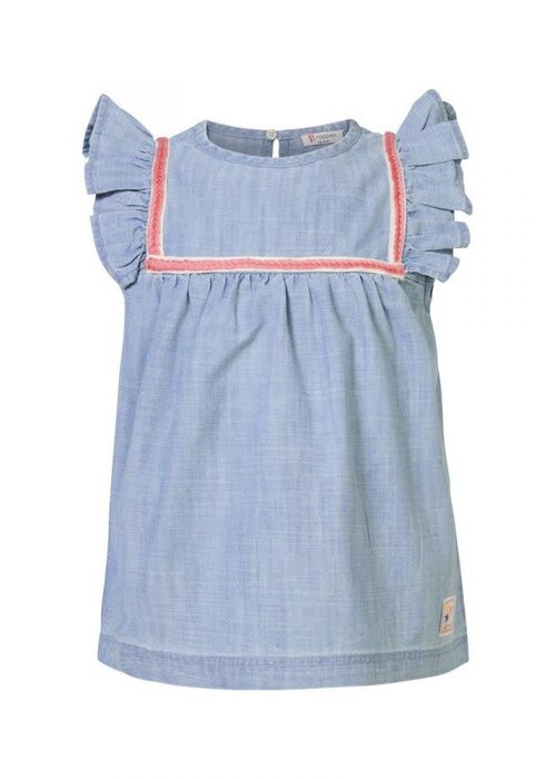 Noppies Noppies Girls Blouse Eastmont sleeveless Light Blue Wash