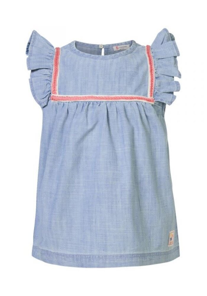 Noppies Girls Blouse Eastmont sleeveless Light Blue Wash