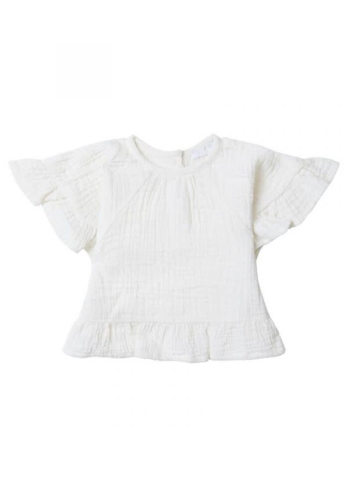 Noppies Girls Top Clawson short sleeve Whisper White