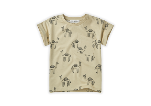 Sproet & Sprout Sproet & Sprout T-shirt Print Camel Sesam