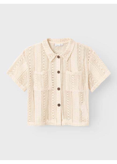 Name it Name it NKFHISILKA SS SHIRT Oatmeal