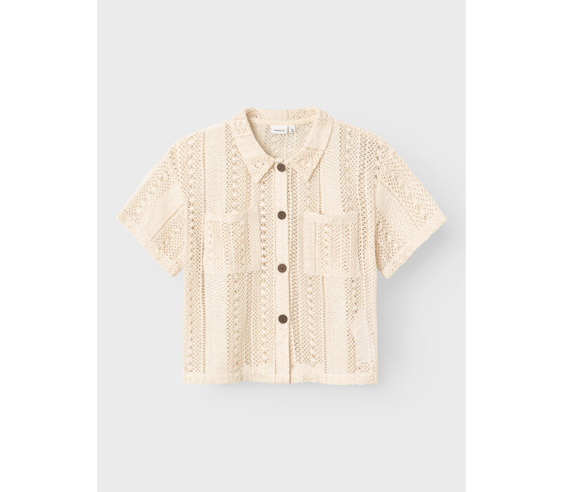 Name it NKFHISILKA SS SHIRT Oatmeal