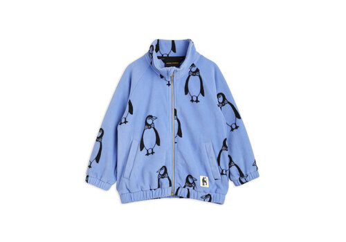 Mini Rodini Mini Rodini Penguin fleece jacket Blue