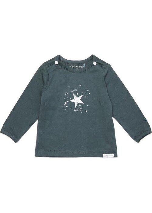 Noppies Noppies U Tee ls Lux tekst Dark Slate