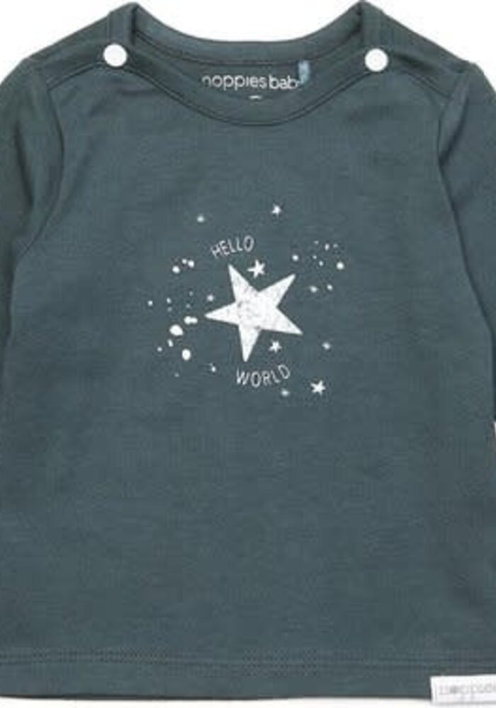 Noppies U Tee ls Lux tekst Dark Slate