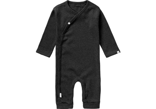 Noppies Noppies U Playsuit LS Rib Nevis Dark Grey Melange