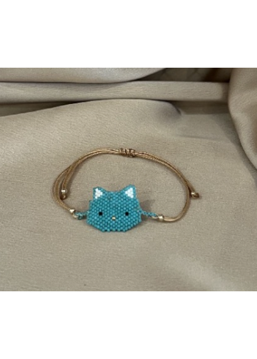 Hello Miracle Hello Miracle Kinder armbandje dieren kat poes blauw