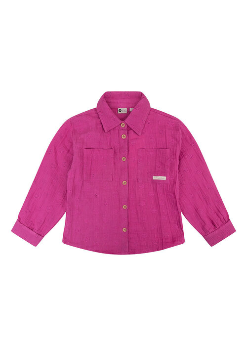 Daily seven Daily Seven Shirt Longsleeve Muslin Embroidery Candy Pink