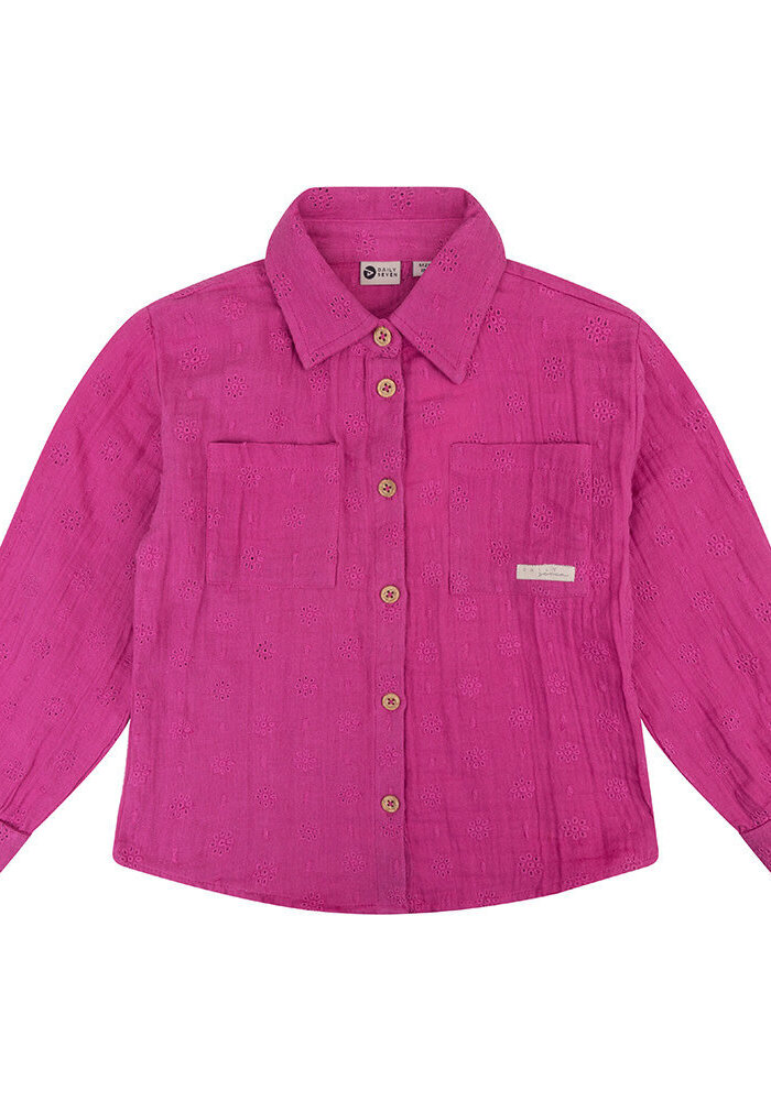 Daily Seven Shirt Longsleeve Muslin Embroidery Candy Pink