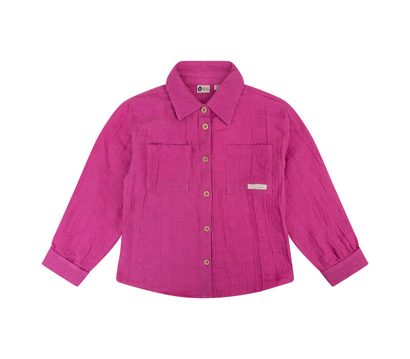 Daily Seven Shirt Longsleeve Muslin Embroidery Candy Pink