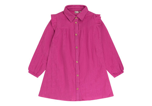 Daily seven Daily Seven Dress Longsleeve Muslin Embroidery Candy Pink