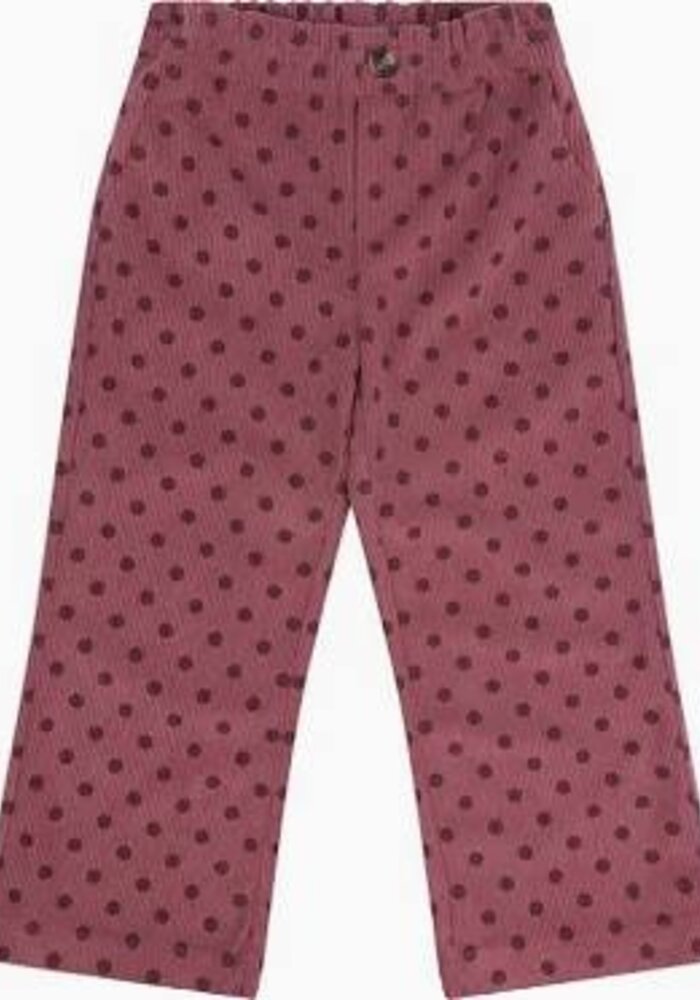 Daily Seven Wide Pants Corduroy Dot Dark Mauve