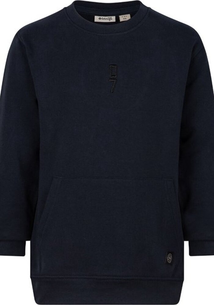 Daily seven CREWNECK D7 POCKET Midnight Navy