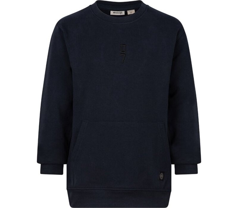 Daily seven CREWNECK D7 POCKET Midnight Navy